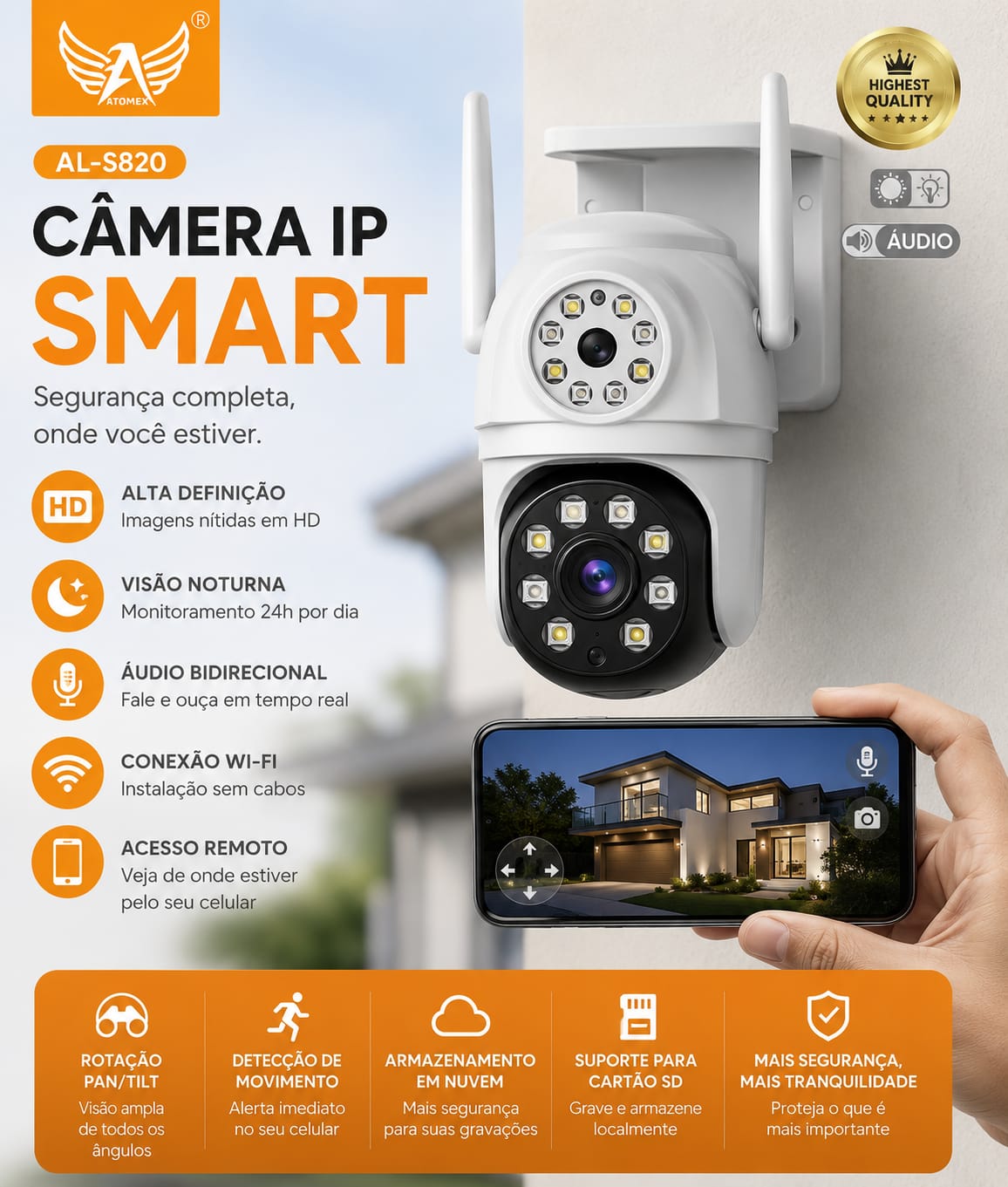 CAMERA IP SMART WIFI - AL-S820